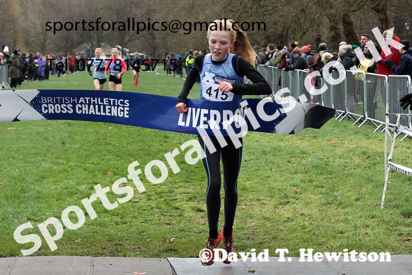 Girls under-15s, European Cross Country Championships Trials, Sefton Park, Liverpool. Photo: David T. Hewitson/Sports for All Pics